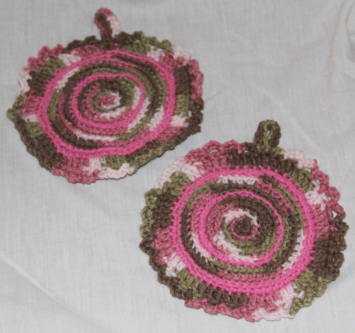 Potholders Pink Camo Pot Holders-Hot Pads Set of 2 - NW Camo 