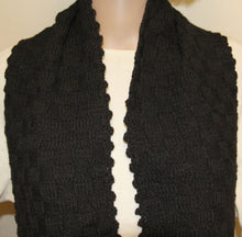 Load image into Gallery viewer, Scarf Black Hand Knit - NW Camo 