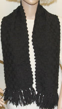 Load image into Gallery viewer, Scarf Black Hand Knit - NW Camo 