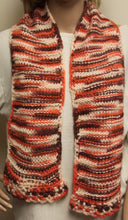 Load image into Gallery viewer, Scarf Hand Knit Peach and Tan - NW Camo 