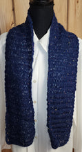 Load image into Gallery viewer, Scarf Navy Hand Knit - NW Camo 