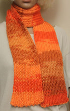 Load image into Gallery viewer, Scarf Orange Hand Knit - NW Camo 