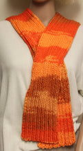 Load image into Gallery viewer, Scarf Orange Hand Knit - NW Camo 