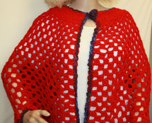 Load image into Gallery viewer, Shawl Hand Crocheted Red - NW Camo 