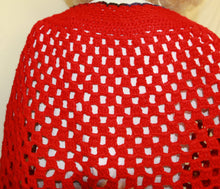 Load image into Gallery viewer, Shawl Hand Crocheted Red - NW Camo 