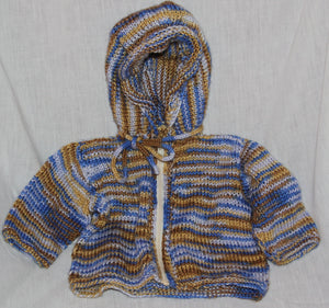 Hand Knit Baby Hooded Zippered Jacket - nw-camo