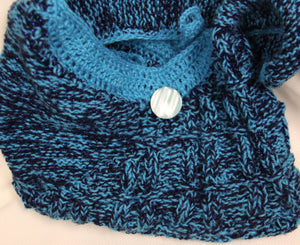 Turquoise Hand Knit Purse/Handbag - nw-camo