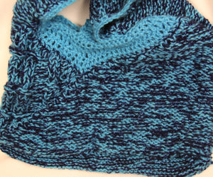 Turquoise Hand Knit Purse/Handbag - nw-camo