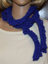 Load image into Gallery viewer, Blue Lacy Hand Knit Scarf - nw-camo