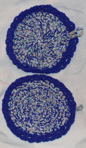 Blue and Pastel Potholders - Set of 2 - nw-camo