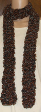 Load image into Gallery viewer, Black Gray Gold Fleck Scarf Hand Knit - nw-camo