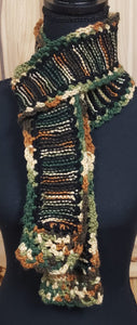 scarf camo hand knit