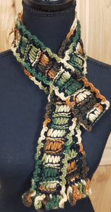 scarf camo hand knit