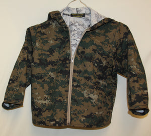 Childs Camo Hooded Jacket Digital Green - nw-camo