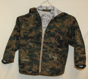 Childs Camo Hooded Jacket Digital Green - nw-camo