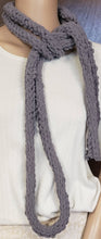 Load image into Gallery viewer, Grey Chunky Long Infinity Scarf Hand Knit - nw-camo