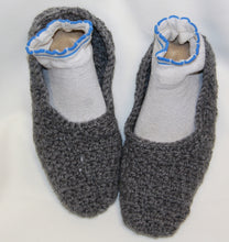 Load image into Gallery viewer, Slippers Hand Crocheted Grey - nw-camo