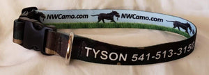 Custom Dog Identification-Title Collar 1.5" Wide - nw-camo