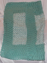 Load image into Gallery viewer, Mint Green Baby Blanket Crocheted - nw-camo