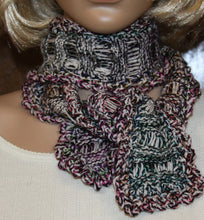 Load image into Gallery viewer, Multicolor Scarf Hand Knit Rust White Green Blue - nw-camo
