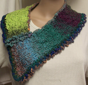 Cowl Hand Knit Multifolor