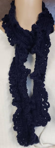 Navy Blue Hand Knit Scarf - nw-camo