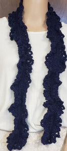 Navy Blue Hand Knit Scarf - nw-camo
