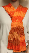 Load image into Gallery viewer, Orange Hand Knit Scarf - nw-camo