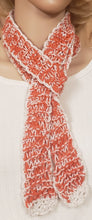 Load image into Gallery viewer, Scarf Hand Knit Red Tan