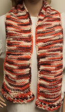 Load image into Gallery viewer, Scarf Hand Knit Peach and Tan - nw-camo