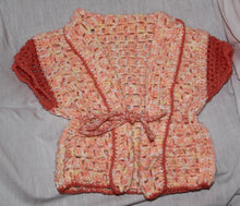 Load image into Gallery viewer, Girls Hand Knit Cardigan Peach Vest - nw-camo