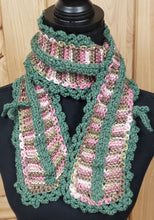 Load image into Gallery viewer, Scarf Pink Camo Moss Green