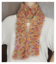 Load image into Gallery viewer, Hand Knit Long Scarf Vibrant Pastels,Scarves and Cowls,nw-camo.