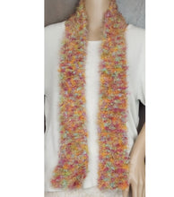 Load image into Gallery viewer, Hand Knit Long Scarf Vibrant Pastels,Scarves and Cowls,nw-camo.