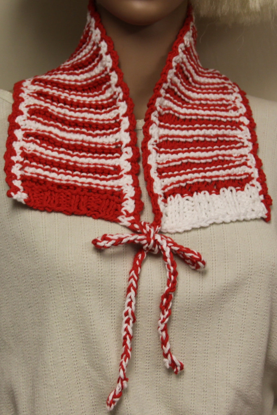 Red and White Cowl Scarf - nw-camo