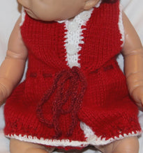 Load image into Gallery viewer, Infant Dress Hand Knit Red and White - nw-camo
