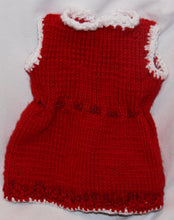 Load image into Gallery viewer, Infant Dress Hand Knit Red and White - nw-camo