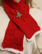 Load image into Gallery viewer, Red Scarf Hand Knit Cowl - nw-camo