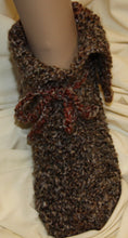 Load image into Gallery viewer, Boot Slippers Hand Knit Rust and Brown - nw-camo