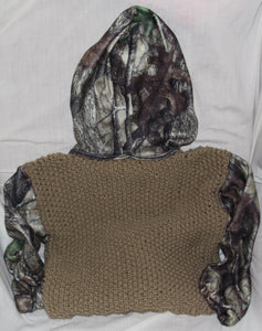 Child's Hand Knit Cardigan Hooded Sweater - nw-camo