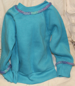 Infant Sweatshirt Hand Knit Braid Trim - nw-camo
