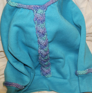 Infant Sweatshirt Hand Knit Braid Trim - nw-camo