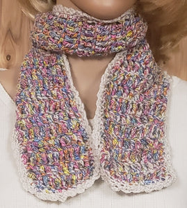 Scarf Hand Crocheted multicolor