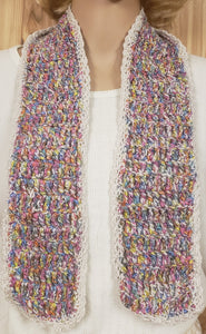 Scarf Hand Crocheted multicolor