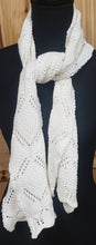 Load image into Gallery viewer, Scarf Hand Knit White