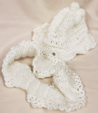Load image into Gallery viewer, White Crocheted Hat and Cowl - nw-camo
