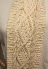 Load image into Gallery viewer, Scarf Cream Hand Knit Cables - nw-camo