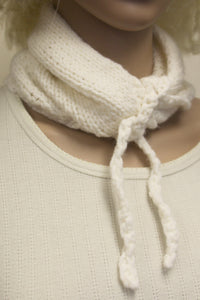 Bandana Headband White Hand Knit - nw-camo