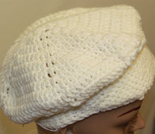 Load image into Gallery viewer, White Crochet Newboy Cap Hat - nw-camo