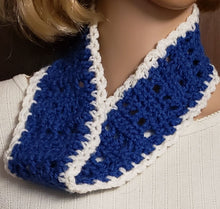 Load image into Gallery viewer, Cowl Navy White